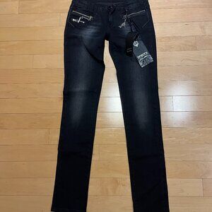NEW with tags Rerock Black Skinny Jeans with Embellishments size 29